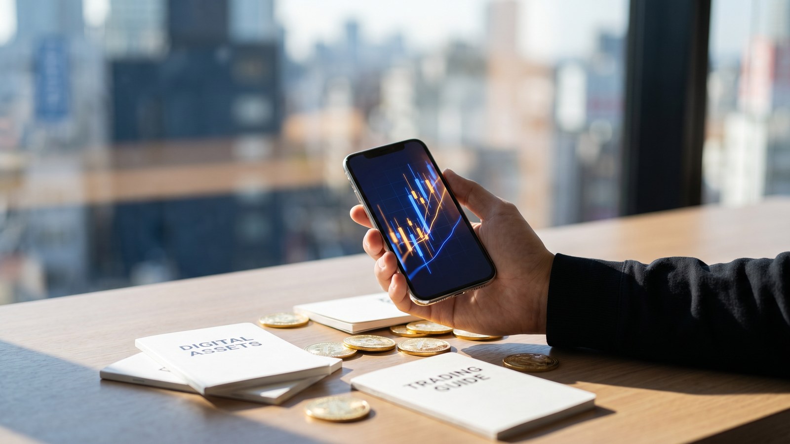 スマホに表示された価格チャート