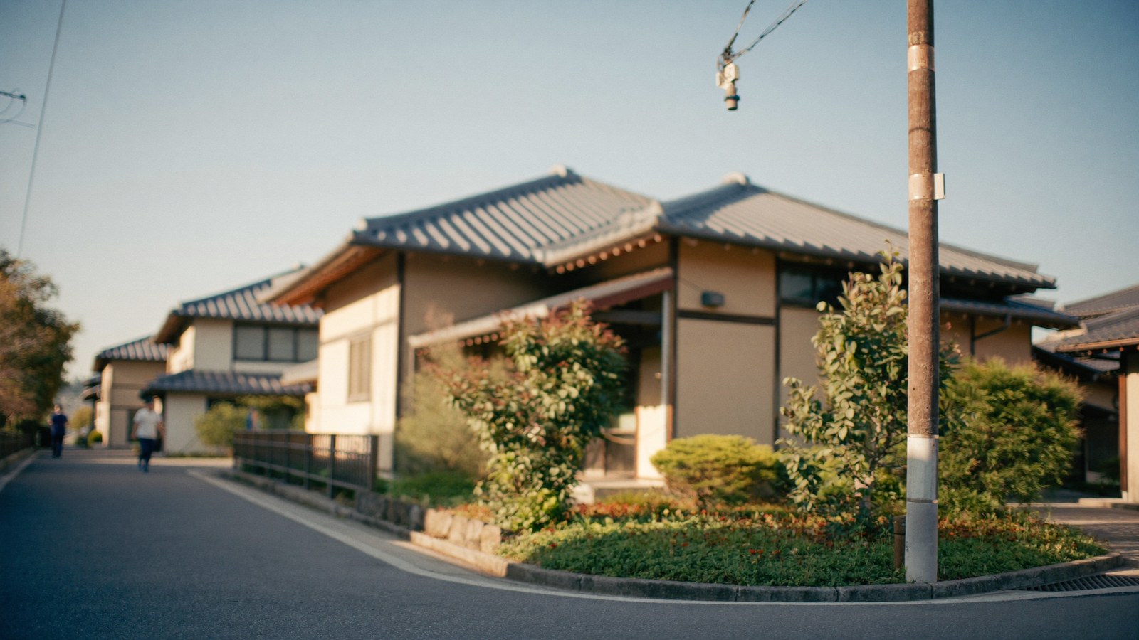 庭のある実家の外観