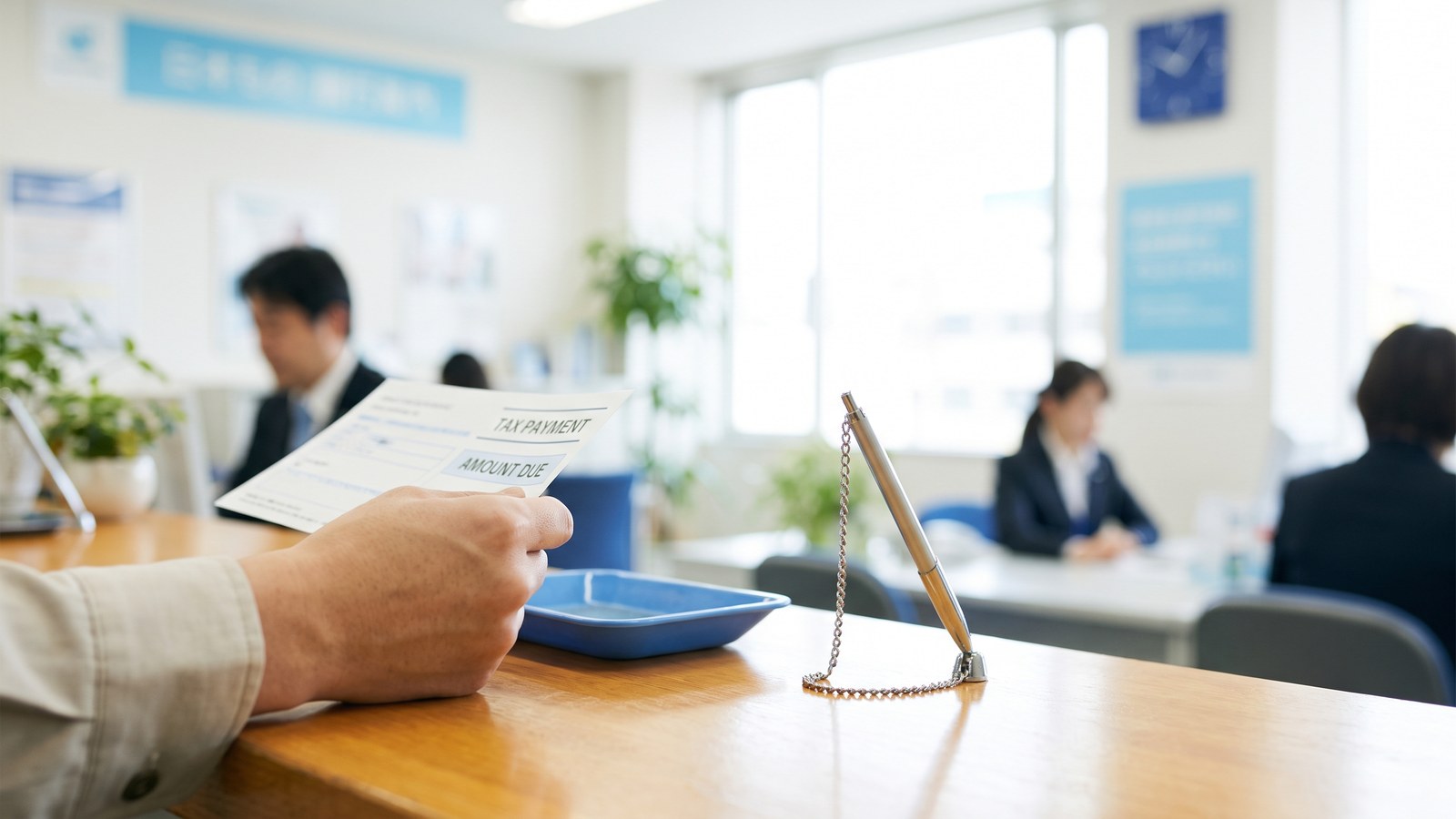 金融機関での納付