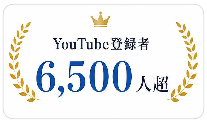 YouTube登録者6,500人超